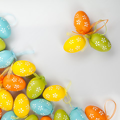Image showing color easter eggs on white