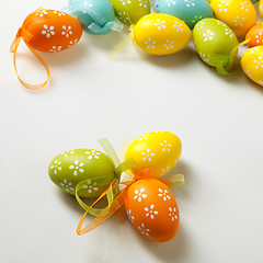 Image showing color easter eggs on white