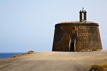 Image showing lanzarote castillo de las coloradas spain 