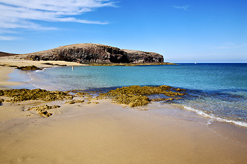 Image showing people water in lanzarote  spain pond  rock    musk  and summer 