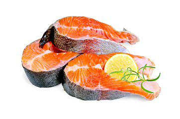 Image showing Trout with lemon