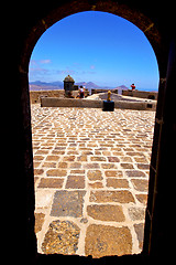 Image showing  in teguise arrecife lanzarote castillo  coloradas    tower and 