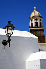 Image showing teguise   lanzarote church bell tower in arrecife