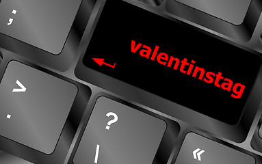 Image showing valentine message on keyboard enter key