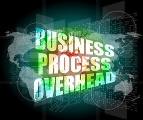 Image showing business process overhead interface hi technology