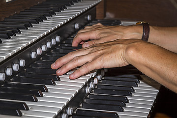 Image showing playing piano organ