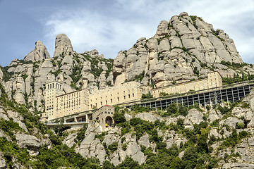 Image showing Santa Maria de Montserrat monastery. Catalonia, Spain.