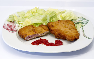 Image showing fried cordon blue