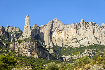 Image showing Santa Maria de Montserrat monastery. Catalonia, Spain.