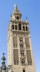 Image showing Giralda tower, the belfry of the Cathedral of Sevilla