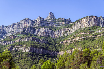 Image showing Santa Maria de Montserrat monastery. Catalonia, Spain.