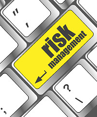 Image showing Keyboard with risk management button, internet concept