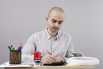 Image showing Man at desk