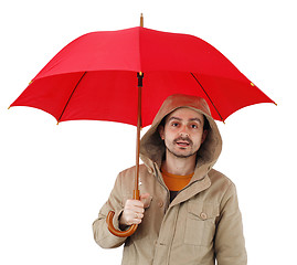 Image showing Man with umbrella