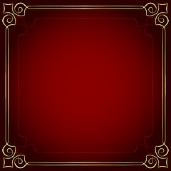 Image showing Beautiful frame on a red background