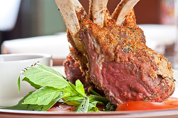 Image showing roasted lamb rib