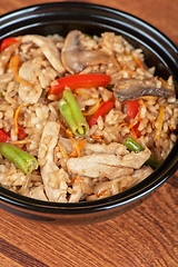 Image showing Rice chicken vegetable