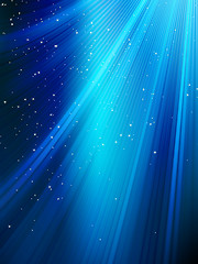 Image showing Stars on blue striped background. EPS 10