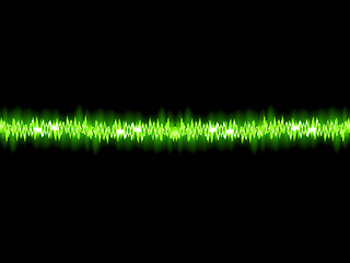 Image showing Green sound wave on white background. + EPS10