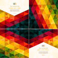 Image showing Set of abstract geometric business card