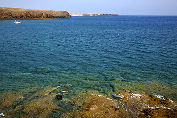 Image showing coast   in spain musk pond beach  water yacht boat  and summer 