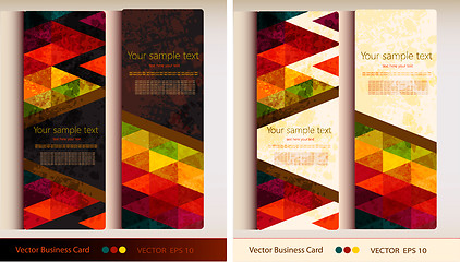 Image showing Set of abstract geometric business card