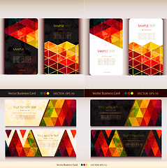 Image showing Set of abstract geometric business card