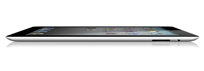 Image showing Apple iPad 2 Wi-Fi 64Gb + 3G Side View