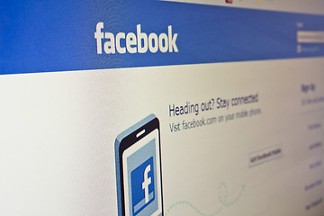 Image showing Facebook home page