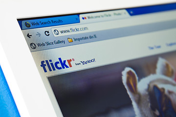 Image showing Flickr web page on the browser