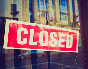 Image showing Retro look Closed sign