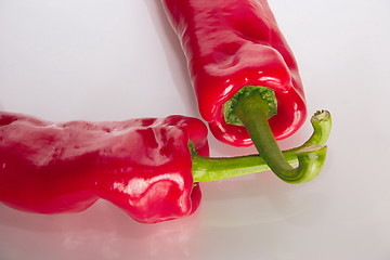 Image showing two sweet red peppers