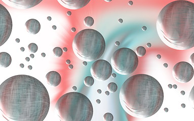 Image showing pink textured floating balls