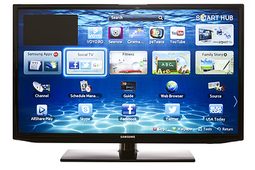 Image showing Smart TV with Samsung Apps and Web Browser