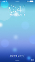 Image showing IOS 7 Lock Screen