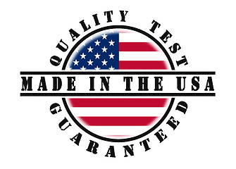 Image showing Quality test guaranteed stamp 