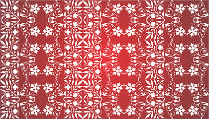 Image showing red ornament background