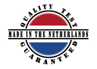 Image showing Quality test guaranteed stamp 