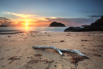 Image showing Sunrise views to Lion Island