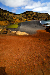 Image showing ocean sky  water  in el golfo lanzarote spain 