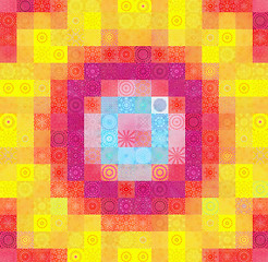 Image showing Color background with abstract mosaic