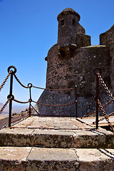 Image showing step arrecife  drawbridge  lanzarote   tower and door 
