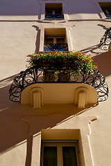 Image showing  wall and flower terrace    centre     city lugano Switzerland S