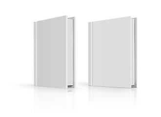 Image showing Blank book cover over white background