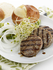 Image showing Grilled Beef Burgers 