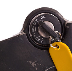 Image showing Key of an old motorcycle, selective focus