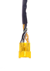 Image showing Yellow connection plug isolated