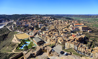 Image showing General view of typical Catalan town. Cardona