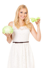 Image showing Woman with vegetable