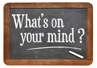 Image showing what is on your mind question